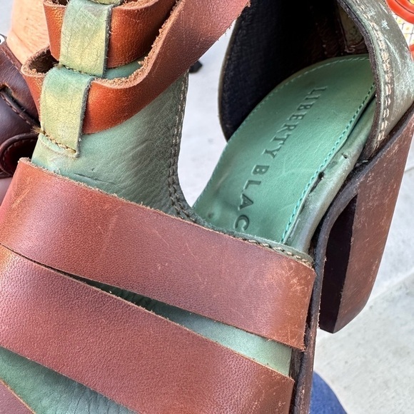 LIBERTY black turquoise black zippered heel - Picture 5 of 7